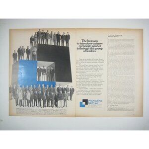 Provident Mutual Life Insurance Corporate Symbol Print Ad 1971 Vintage READ